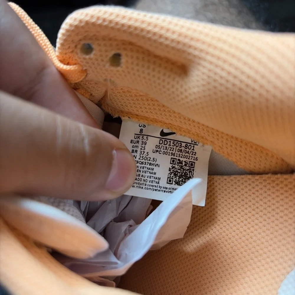 Size 8W/6.5M- Nike Dunk Low Peach Cream 2022 (DD1503-801)